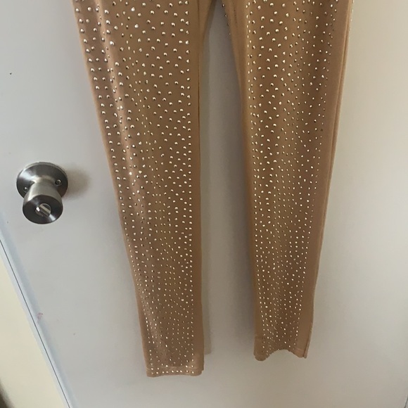 Tan rhinestone jumpsuit - Picture 2 of 3